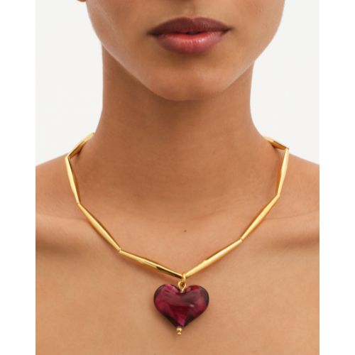 Cuore Necklace -Bordeaux