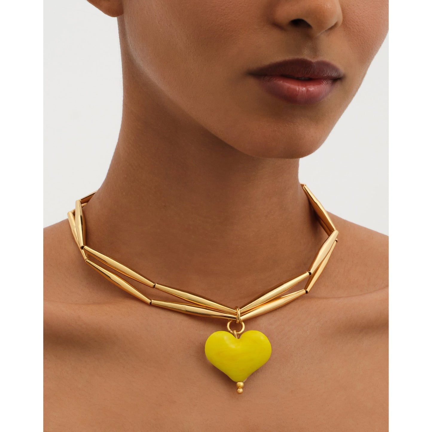 Cuore Duo Necklace - Lemon