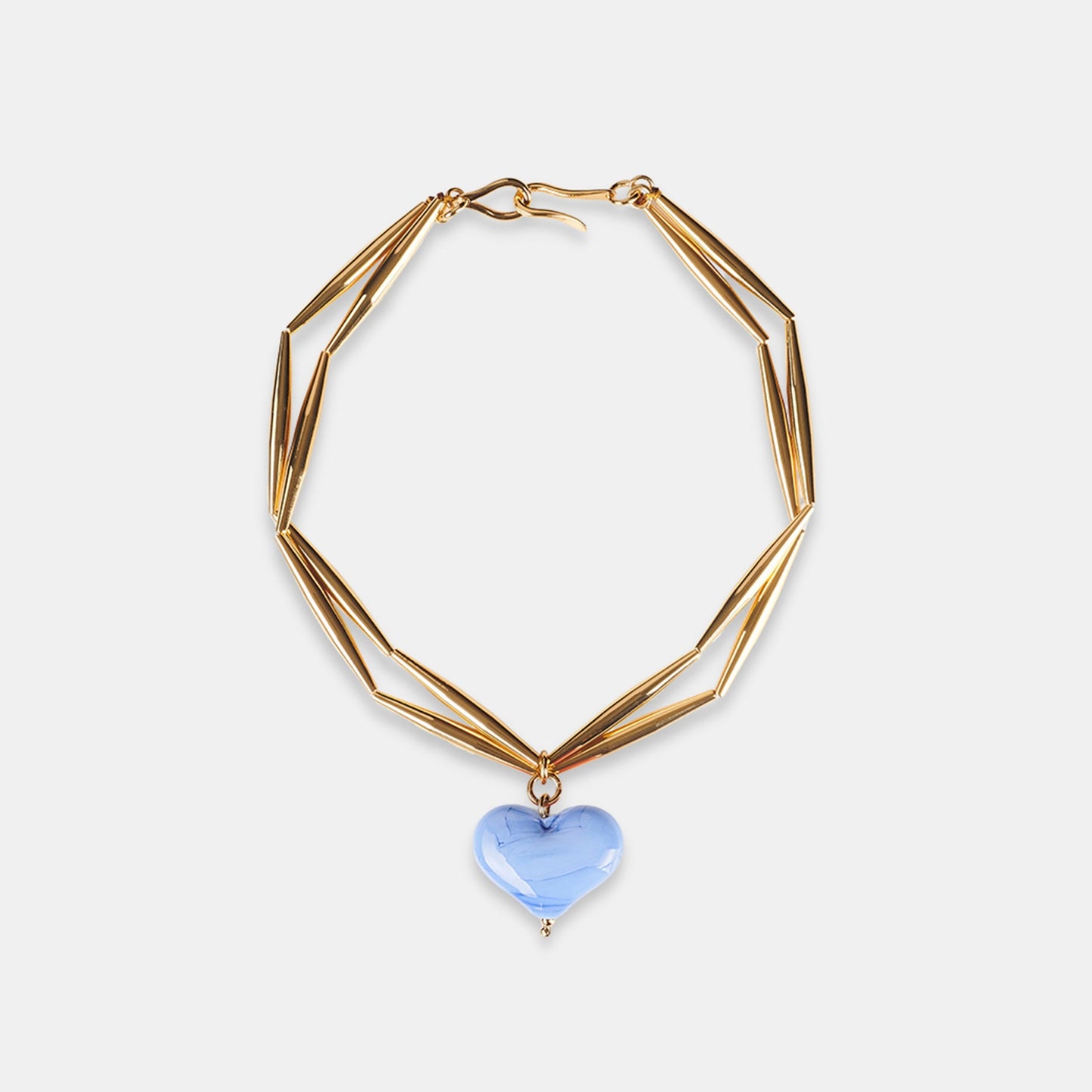 Cuore Duo Necklace - Cornflower