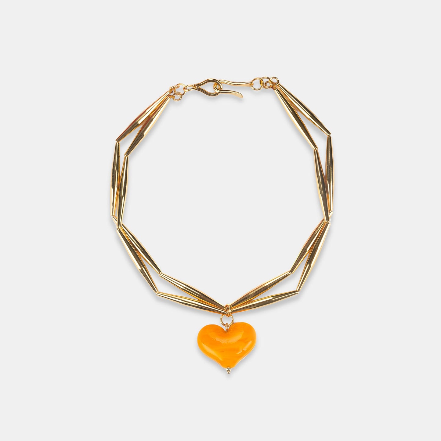 Cuore Duo Necklace - Mandarin