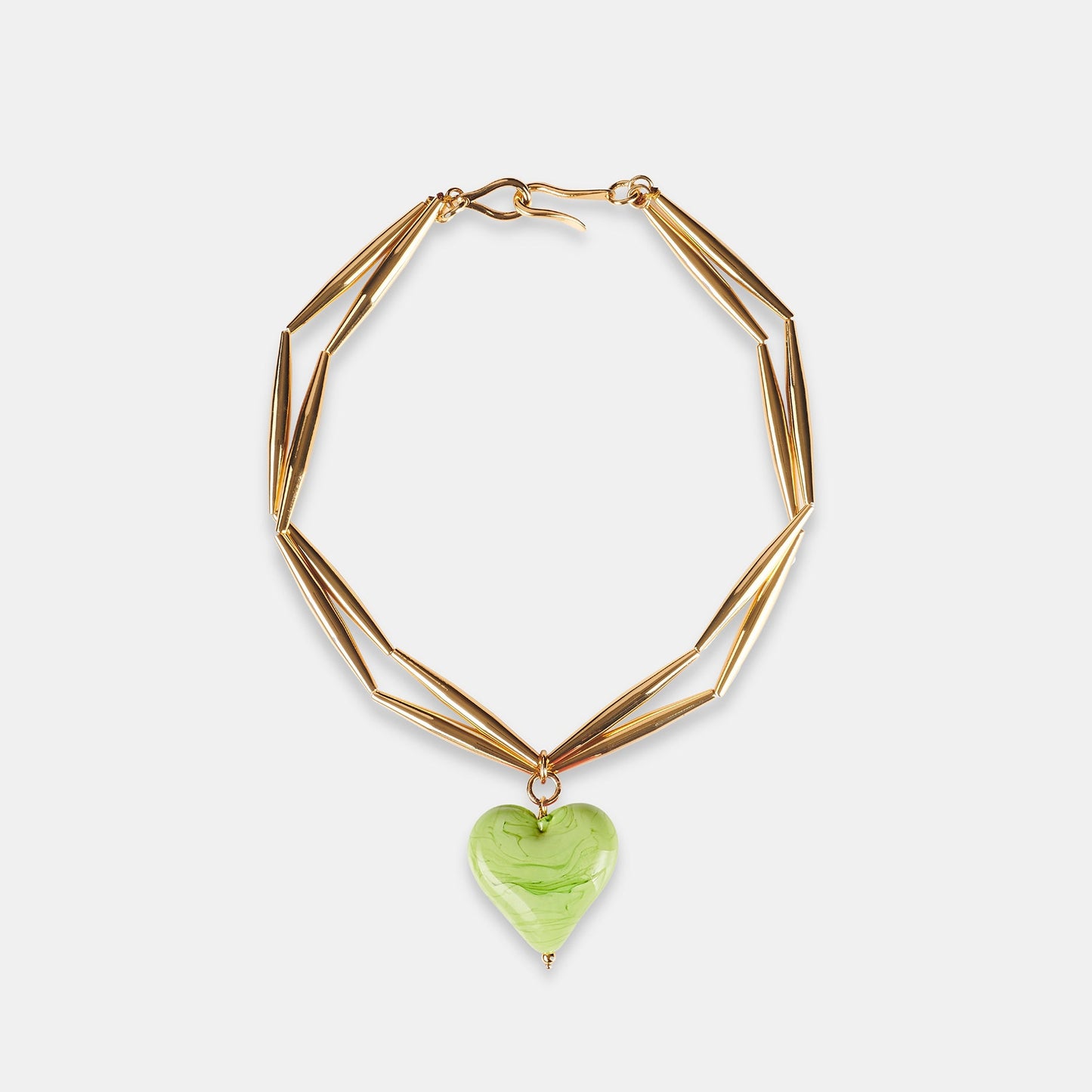 Cuore Duo Necklace - Pistachio
