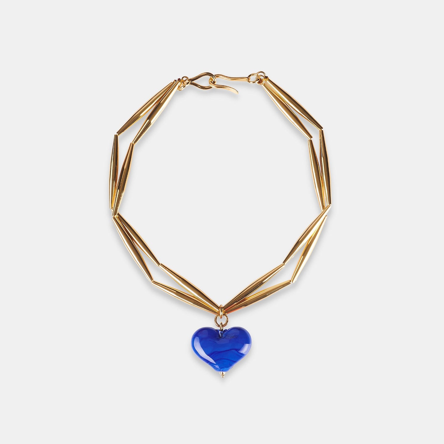 Cuore Duo Necklace - Sky Blue