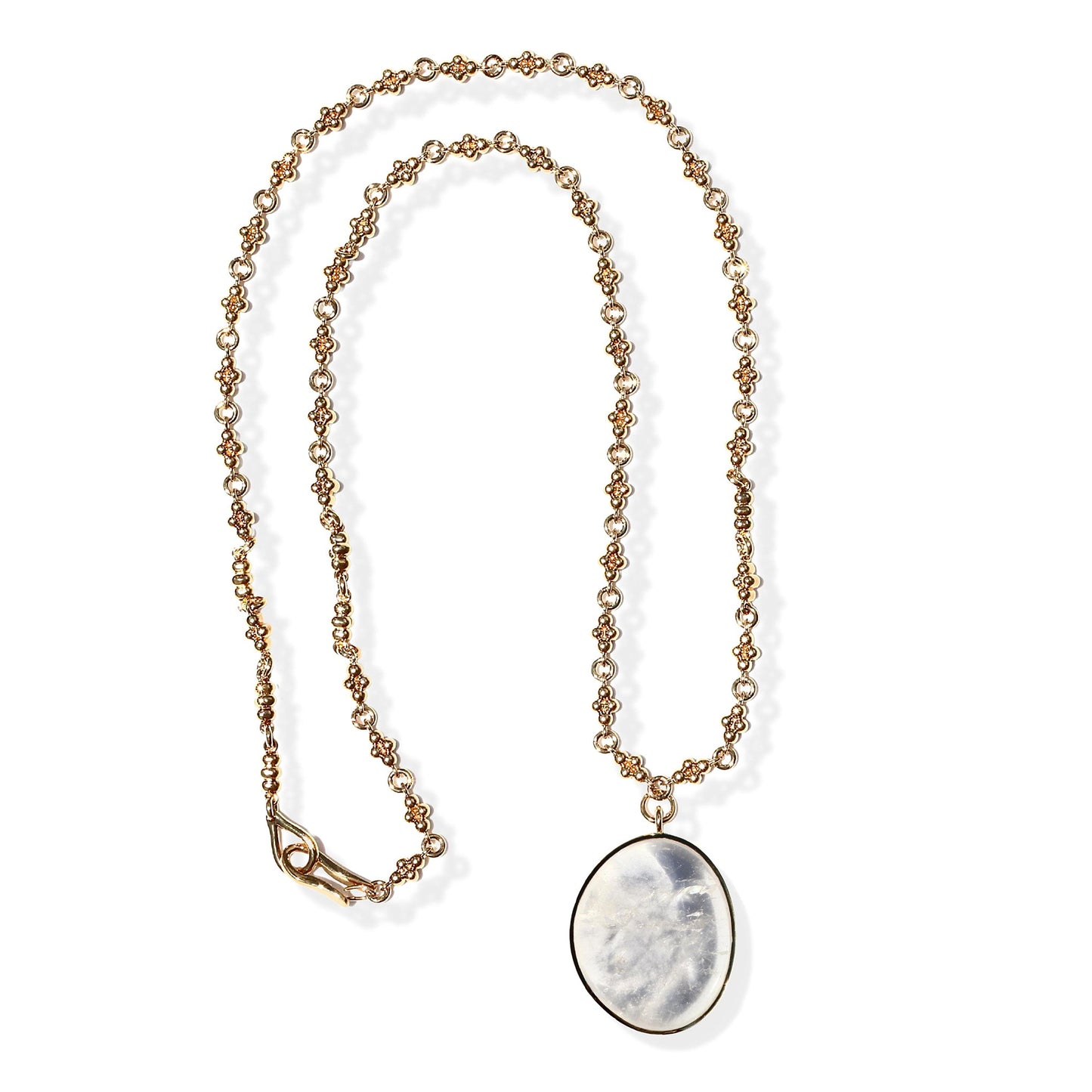 Cycles Necklace With Rock Crystal Pendant - Long