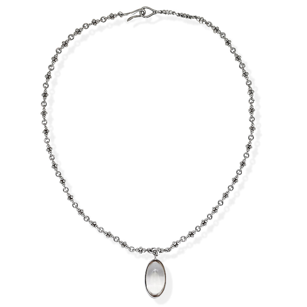 Cycles Necklace With Rock Crystal Pendant