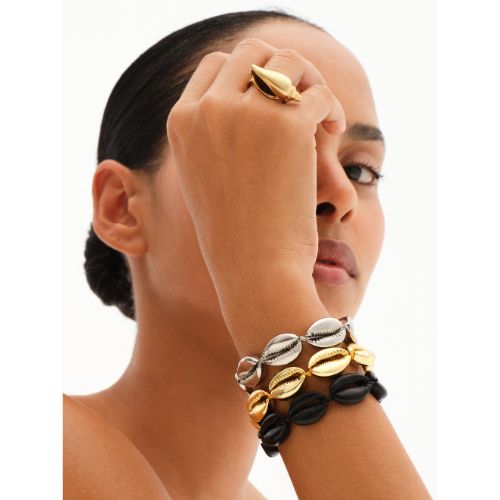 Concha Large Puka Bracelet - Black for Women