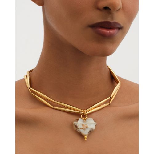 Cuore Duo Necklace - Tiramisu