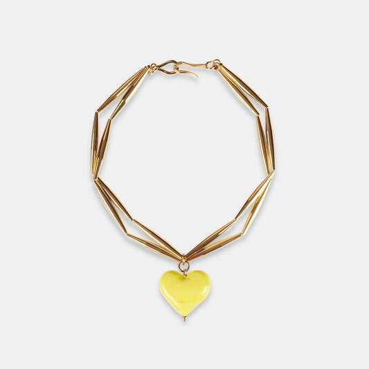 Cuore Duo Necklace - Lemon