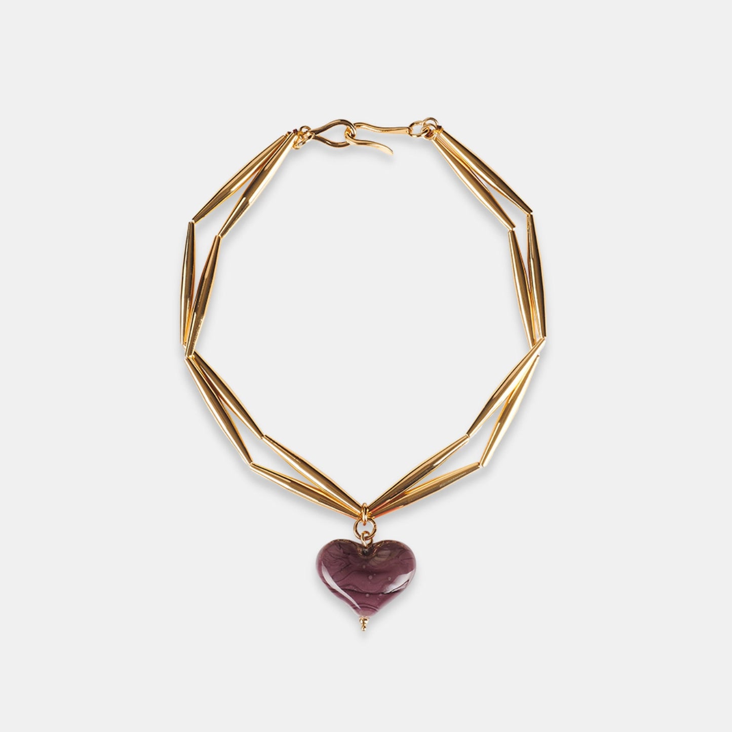 Cuore Duo Necklace - Violet