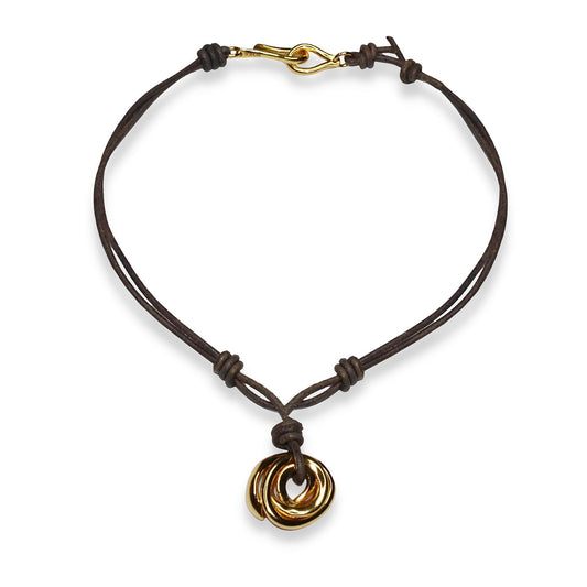 Nomad Leather Knot Necklace