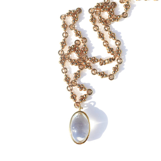 Cycles Necklace With Rock Crystal Pendant