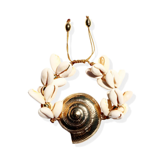 Concha Multi Natural Puka Cowrie Bracelet